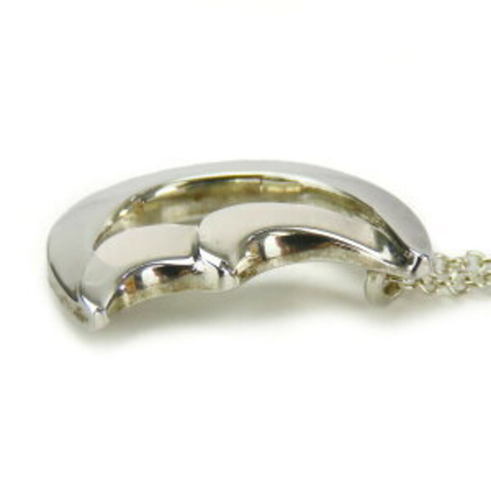 Tiffany Co Crescent Moon Paloma Picasso Necklace Silver Accessory View 3